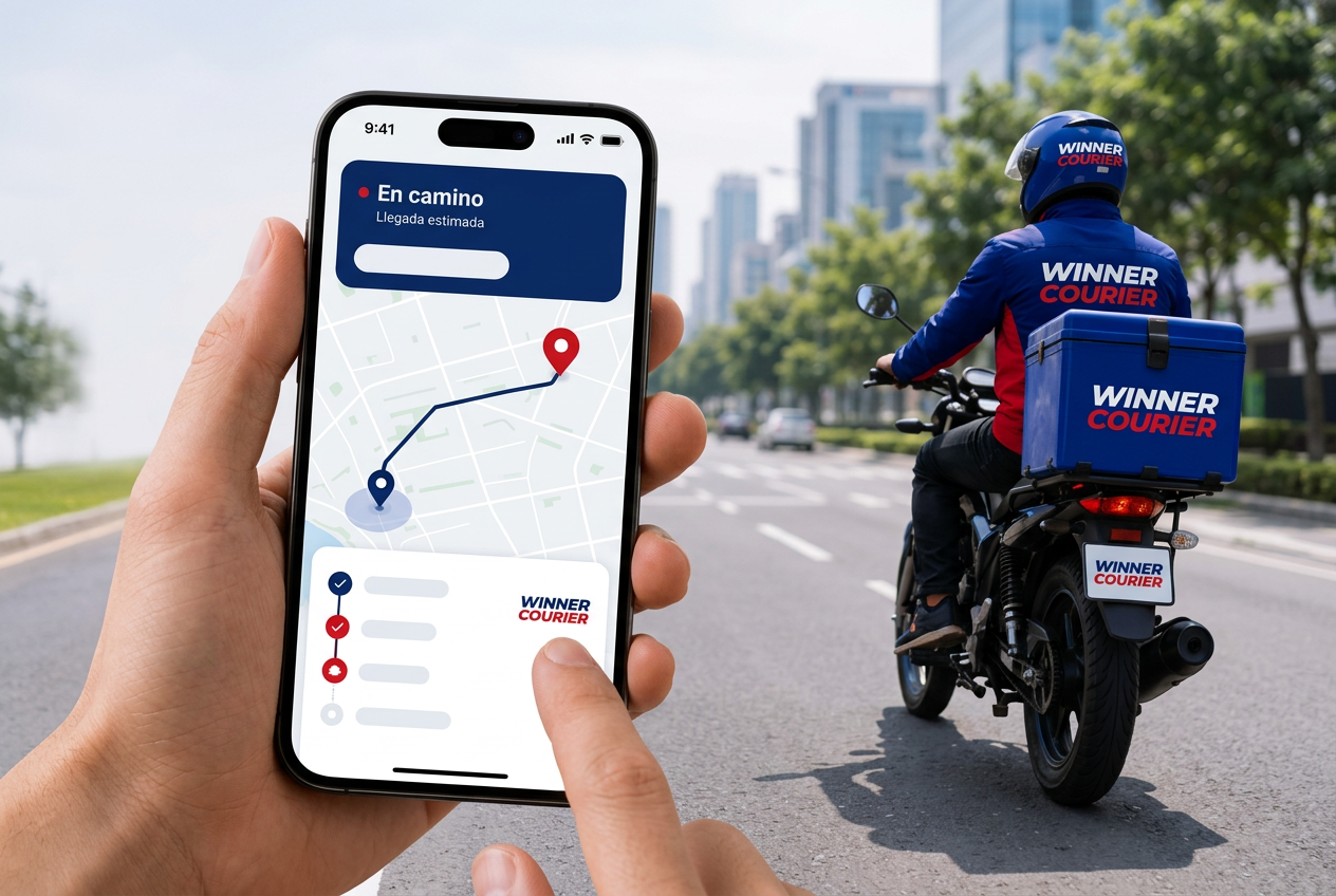 Seguimiento en vivo de un envío de Winner Courier