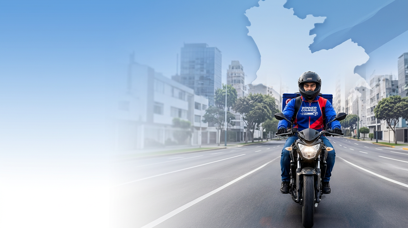 Motorizado de Winner Courier realizando entregas en Lima y Callao